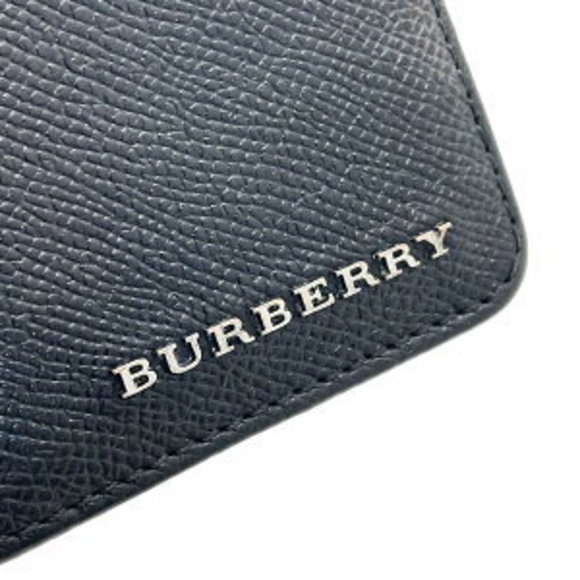 Burberry long wallet logo bifold leather black men - Picture 5 of 8